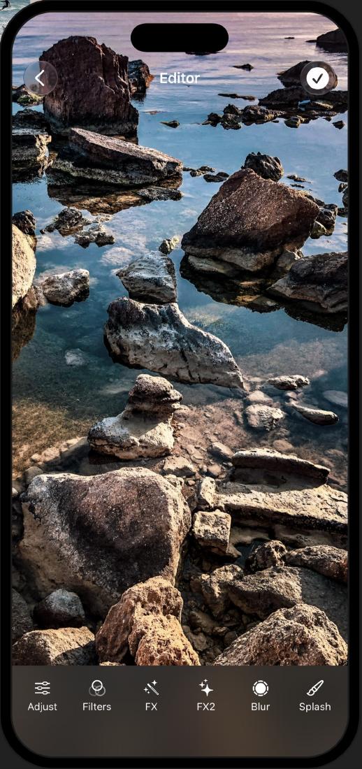 New photo editor interface