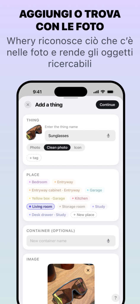 Da una foto su iPhone a un inventario di oggetti ricercabile