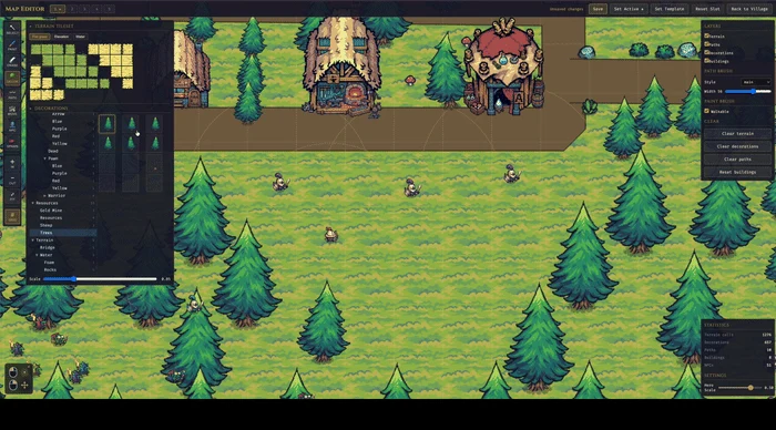 Agent Quest: integrated village map editor